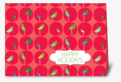 Happy Holiday Birds Greeting Card, HD Png Download, Transparent PNG