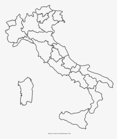 Italy Map Coloring Page, HD Png Download, Transparent PNG