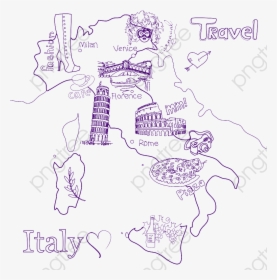 Creative Map Hand Drawn, HD Png Download, Transparent PNG