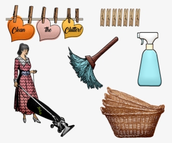 House Cleaning, Vacuum, Baskets, Dusting, HD Png Download, Transparent PNG