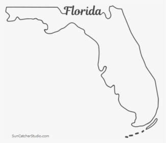Free Florida Outline With State Name On Border, Cricut, HD Png Download, Transparent PNG