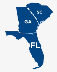 Florida, Georgia, South Carolina, HD Png Download, Transparent PNG