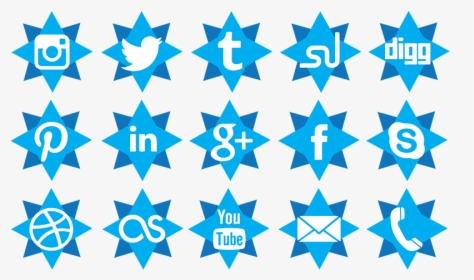Star Social Media Icons, HD Png Download, Transparent PNG