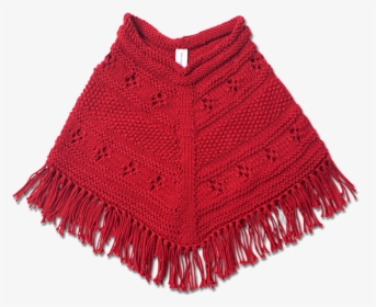 Hand Knitted Classic Red Poncho, HD Png Download, Transparent PNG