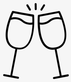 Champagne Glasses Icon , Png Download, Transparent Png, Transparent PNG