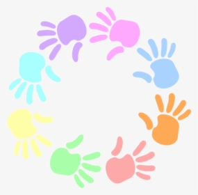 Colorful Circle Of Hands Svg Clip Arts, HD Png Download, Transparent PNG