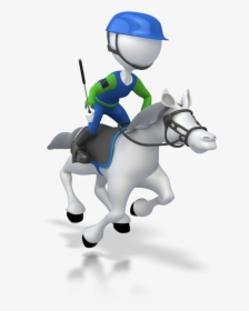 Stick Figure Jockey Riding Horse 1600 Clr, HD Png Download, Transparent PNG