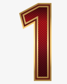 Red And Gold Number One Png Image, Transparent Png, Transparent PNG