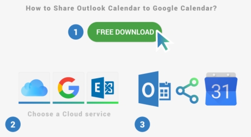 How To Share Outlook Calendar To Google Calendar HD Png Download