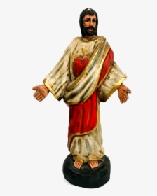 Religious Figurine Sacred Heart Of Jesus Wooden Piece, HD Png Download, Transparent PNG