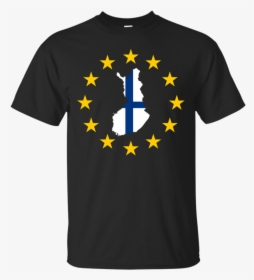 Finland Map Inside European Union Eu Flag T-shirt, HD Png Download, Transparent PNG