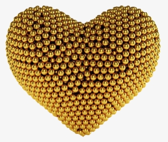 Golden Heart Png, Transparent Png, Transparent PNG