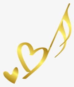 Golden Heart Png, Transparent Png, Transparent PNG