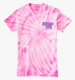 Official Andyland Radio Pink Tie Dye T-shirt , Png, Transparent Png, Transparent PNG