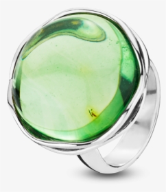 Aurora Green Amber And Silver Ring, HD Png Download, Transparent PNG