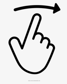 One Finger Swipe Right Coloring Page, HD Png Download, Transparent PNG