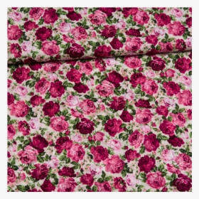 Cotton Poplin Printed Roses Pink/beige, HD Png Download, Transparent PNG