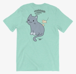 Happy Cat Heather Mint Light Cotton T-shirt, HD Png Download, Transparent PNG