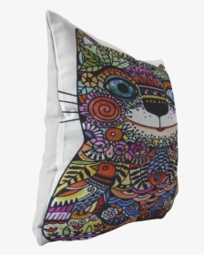 Art Pillow Colorful Happy Cat, HD Png Download, Transparent PNG
