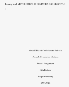 Hum 111 Week 8 Assignment Confucius And Aristotle On, HD Png Download, Transparent PNG