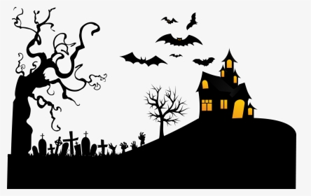 Cemetery Vector Haunted, HD Png Download, Transparent PNG