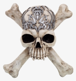 Tribal Skull And Crossbones Plaque - Resin Human Skull And Crossbones Wall Mount, HD Png Download, Transparent PNG