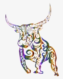 Tribal, Bull, Cow, Abstract, Line Art, Design, Tattoo - Bull Abstract Png, Transparent Png, Transparent PNG