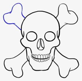 How To Draw A Skull Step By Step Tutorial Easy Drawing - Easy Small Skull Drawing, HD Png Download, Transparent PNG