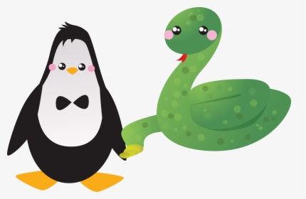 Penguin Clip Art - Cartoon Transparent Background Snake Transparent, HD Png Download, Transparent PNG