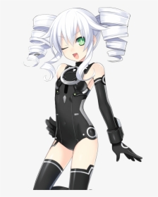 25 Of The Absolute Best Anime Girls With White Hair - Uni Black Sister Hyperdimension Neptunia, HD Png Download, Transparent PNG