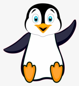 Flightless Bird,wing,beak - Cartoon Penguin, HD Png Download, Transparent PNG