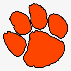 Free Clemson Tiger Paw Print Png - Paw Print Clipart Black And White ...