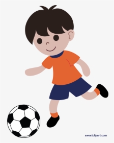 Girl Playing At Getdrawings - Boy Playing Soccer Clipart, HD Png Download, Transparent PNG