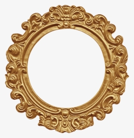 Mirror Vector Circle Frame - Vintage Gold Round Frame, HD Png Download, Transparent PNG