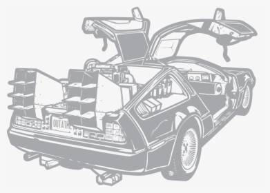 Back To The Future Car Flying Png - Back To The Future Car Vector, Transparent Png, Transparent PNG
