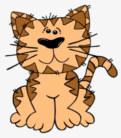 Daisy Clipart Living Thing - Cartoon Cat With Transparent Background, HD Png Download, Transparent PNG