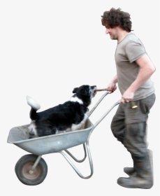 Wheelbarrow Dog Png Image - Farmer Skalgubbar, Transparent Png, Transparent PNG
