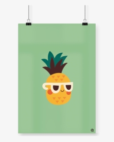 Poster Decorativo Abacaxi De Óculos- Fofys - Cute Pineapple Cartoon Lockscreen, HD Png Download, Transparent PNG