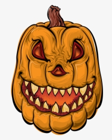 Cartoon Scary Jack O Lantern, HD Png Download, Transparent PNG