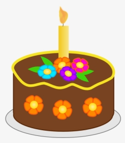 Chocolate Birthday Cake Clip Art At Clker - Small Clip Art Birthday Cake, HD Png Download, Transparent PNG