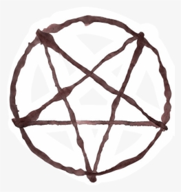 Satan Pentagrama Satanic Satanism - Pentagram Sketch, HD Png Download, Transparent PNG