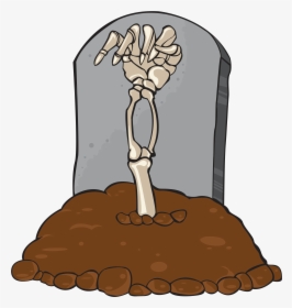 Gravestone Tomb And Skeleton Hand Png Clip Art Imageu200b - Skeleton Hand Coming Out Of Grave, Transparent Png, Transparent PNG