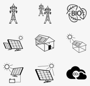 Energy Icons - Renewable Energy Vector Png, Transparent Png, Transparent PNG