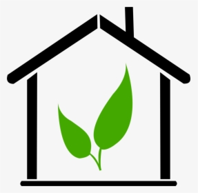 Line Art,plant,flora - Eco Friendly House Icon, HD Png Download, Transparent PNG
