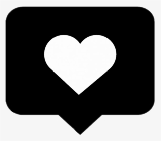 Clip Art Love Heart Black Box - Instagram Like Black And White, HD Png Download, Transparent PNG