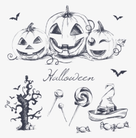 Halloween Cartoon Drawings At Paintingvalley - Halloween Pictures For Drawing, HD Png Download, Transparent PNG
