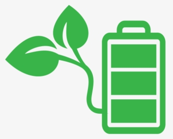 Icon Of A Fully Charged Battery Using Green Energy, HD Png Download, Transparent PNG