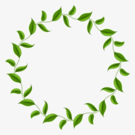 Leaf Tea Wreath Vector Green Circle Border Clipart - Leaf Circle Border Png, Transparent Png, Transparent PNG