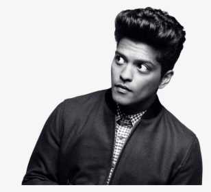 And White,quiff,neck,photo Collar Worker - Bruno Mars, HD Png Download, Transparent PNG