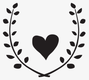 Heart Garland Monogram Free Cut File Vector Black And - Png Floral Wreath Clipart, Transparent Png, Transparent PNG